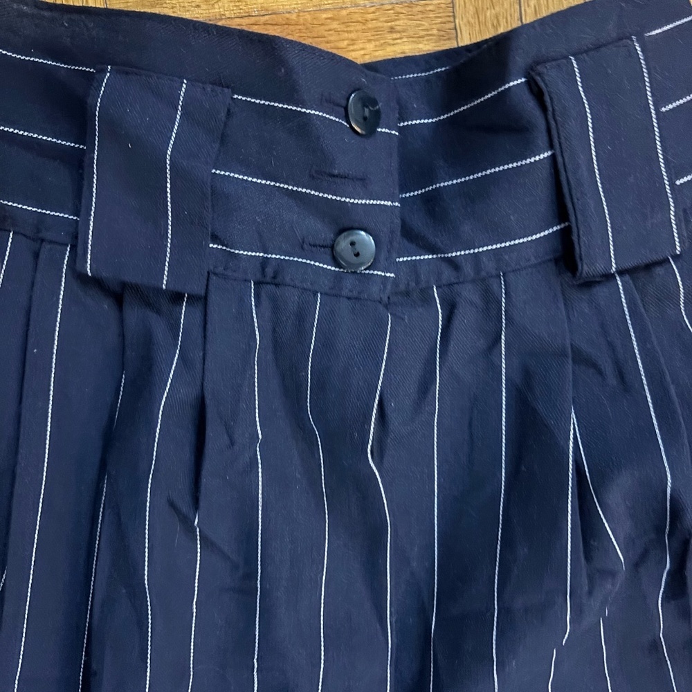 Vintage 80s pinstripes culottes feels like wool * accepting offers - Picture 6 of 8